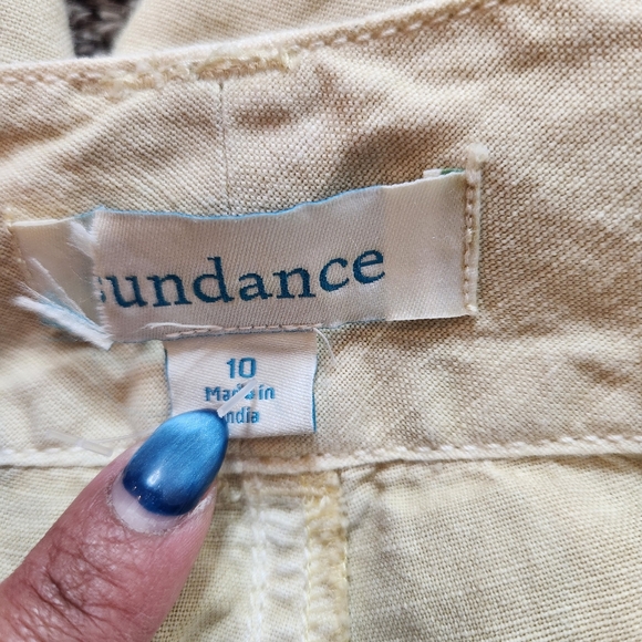 Sundance Organia Lace Linen Pants Size 10 - Picture 4 of 8